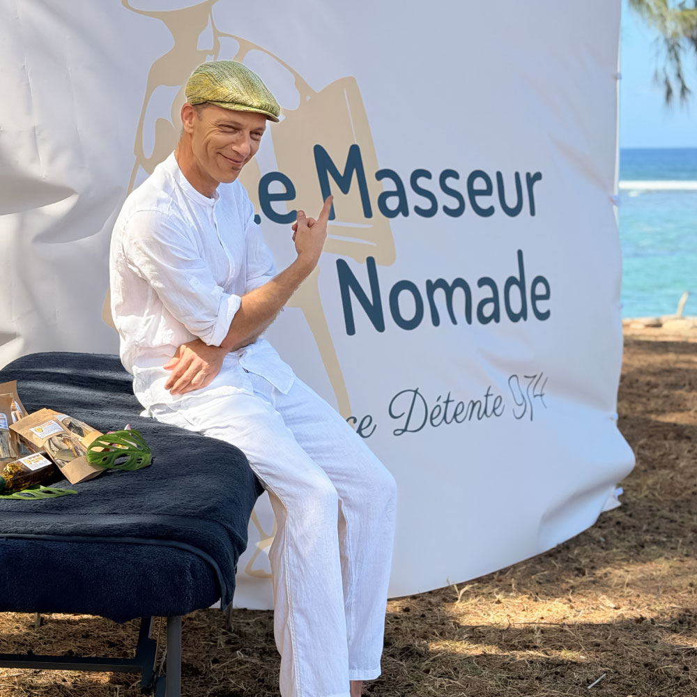 contacter-le-masseur-nomade-974 Le masseur nomade à l'ile de la Réunion sur les plages de Sainrt-Leu et L'étang salé les bains.