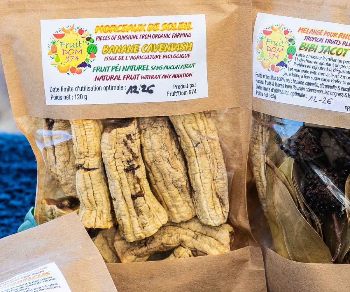 Fruits séchés du masseur nomade à l'ile de la Réunion